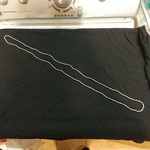Gunmetal @ 2 ft long bead necklace